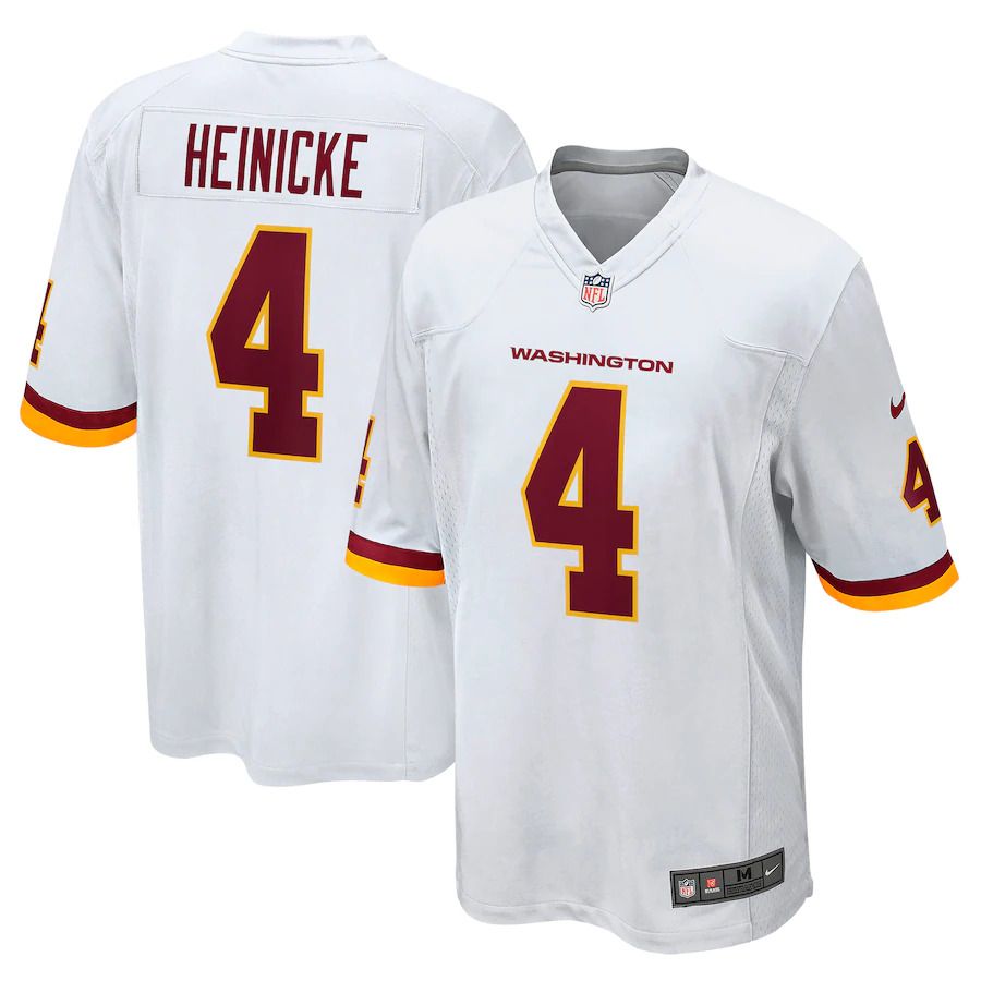 Men Washington Redskins 4 Taylor Heinicke Nike White Player Game NFL Jersey